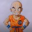 How to draw KRILLIN from DRAGON BALL Z step by step