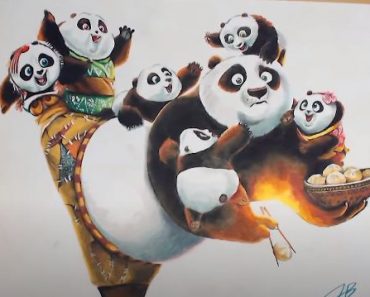 How to draw Po from Kung Fu Panda 3