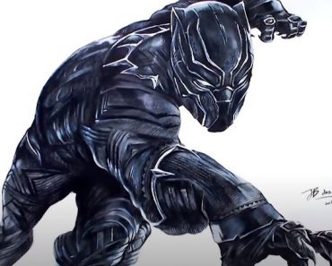 How to draw black panther from avengers infinity war