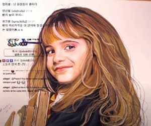 How to paint Hermione (Emma Watson) from Harry Potter