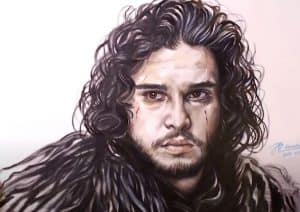 Jon Snow (Kit Harington) from Game of Thrones drawing