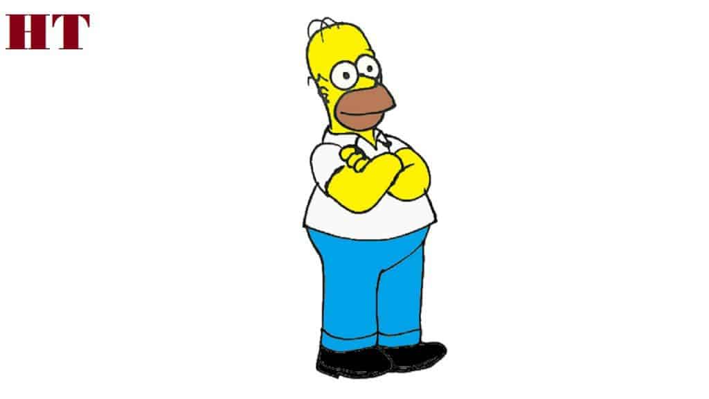 how to draw homer simpson