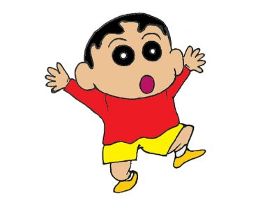 How to draw shin chan step by step