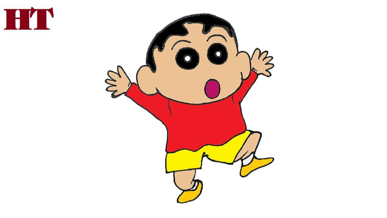 How kids can draw easy Shin Chan cartoon drawing step by step - YouTube