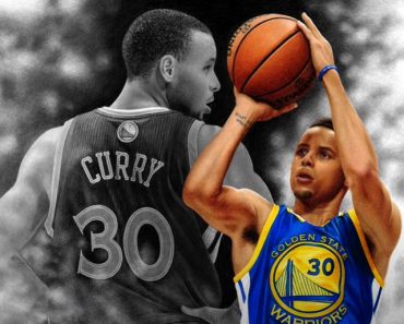 Drawing of Stephen Curry with pencil