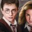 Harry Potter, Ron Weasley, and Hermione Granger Drawing