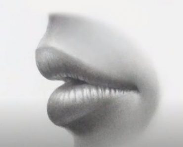 How to Draw Lips from the Side + Shading by pencil