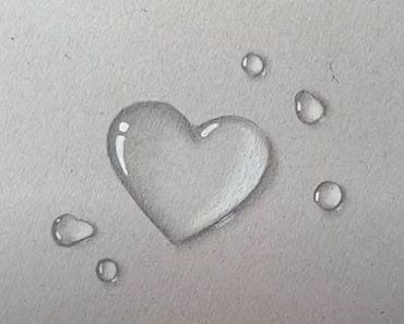 How to draw a 3d heart – 3D Heart Water Drop