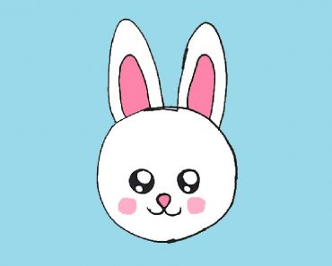How to draw a cute bunny face easy