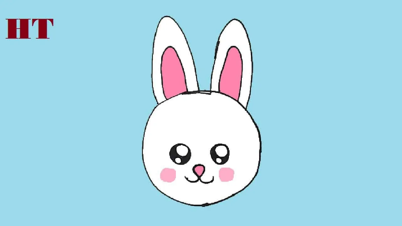 How to draw a cute rabbit face