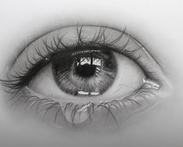 How to draw a realistic crying eye step by step
