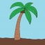 How to draw a palm tree step by step | Tree drawing easy