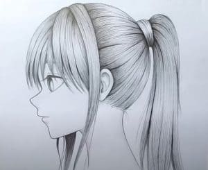Anime Girl Drawing for beginners by pencil - How to draw anime girl easy