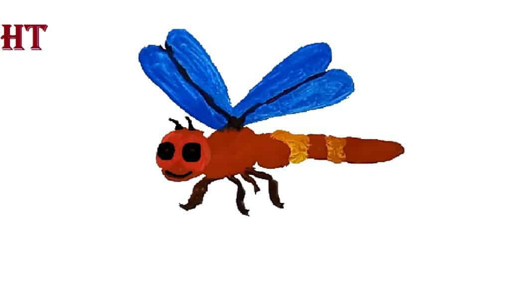 How to paint a dragonfly