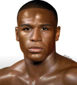 Floyd Mayweather drawing with pencil