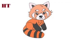 How to Draw a Red Panda cute and easy