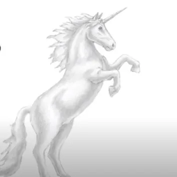 How to Draw a Unicorn (Horse rearing) step by step