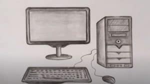 How to draw a Computer Step by step for Beginners