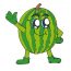 How to draw a cartoon Watermelon cute and easy