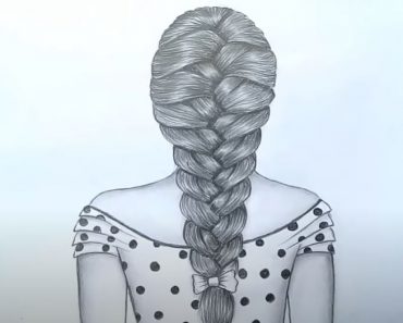 How to draw a braid step by step | Easy way to draw Girl hair