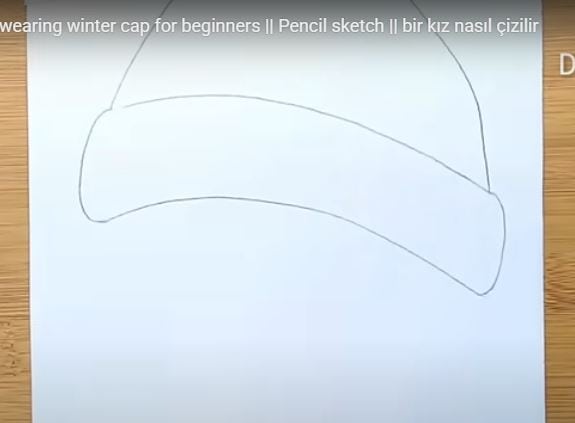 How to draw a girl wearing winter cap for beginners step by step ...