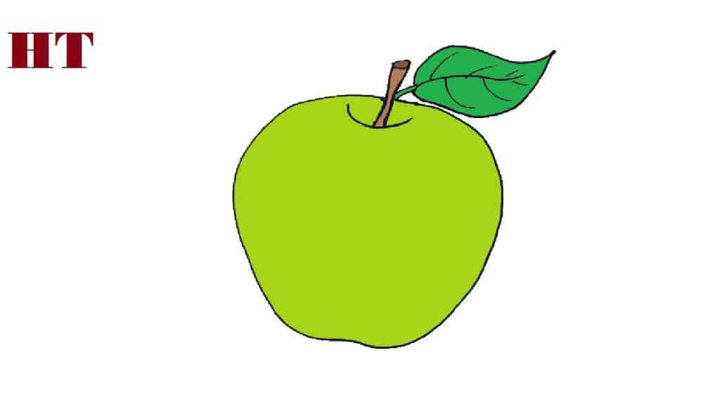How to draw an Green Apple