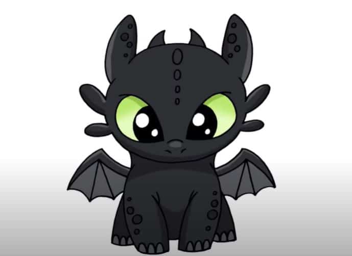 How to draw toothless from how to train your dragon