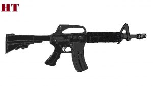 M4A1 gun drawing