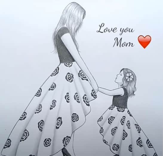 Mothers Day Drawing Pics - Drawing Skill-saigonsouth.com.vn