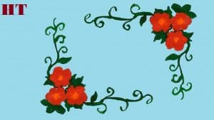 decorative flowers drawing