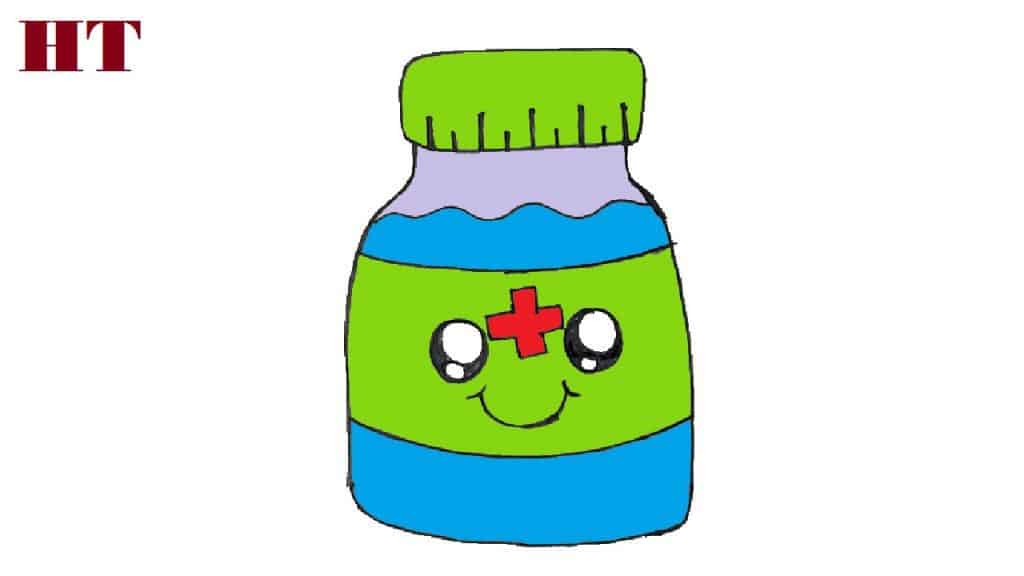 medicine bottle drawing