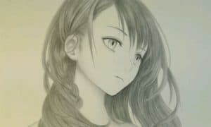 Anime Girl Drawing easy for beginners - Manga girl pencil sketch