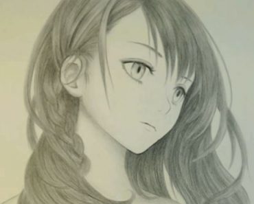 Anime Girl Drawing easy for beginners – Manga girl pencil sketch