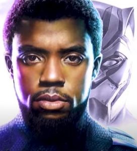 Chadwick Boseman as Black Panther Drawing with pencil