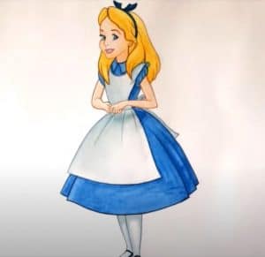 How to Draw Alice in Wonderland step by step