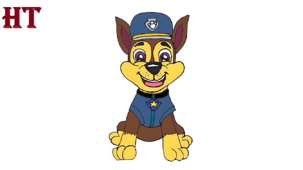 How To Draw Chase From Paw Patrol The Expert
