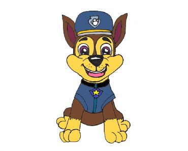 How to Draw Chase from Paw Patrol Easy