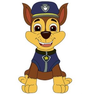 How to Draw Chase from Paw Patrol step by step