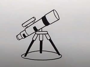 How to Draw a Telescope easy for beginners