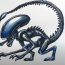 How to draw a Xenomorph step by step