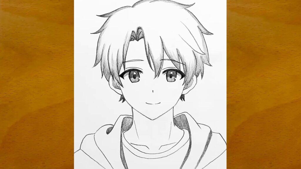 How to draw anime Boy face