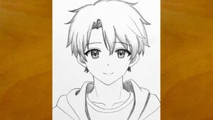 How to draw anime Boy face