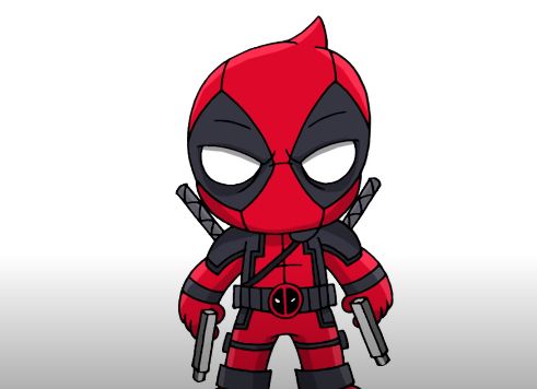 How To Draw A Chibi Deadpool Really Easy Drawing Tutorial | vlr.eng.br