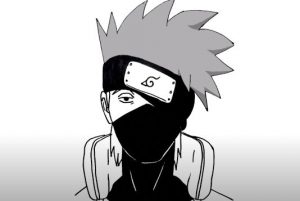 How to draw kakashi from Naruto step by step