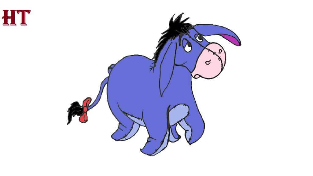 how to draw Eeyore