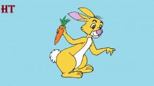 how to draw Rabbit from winnie the pooh