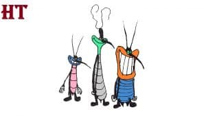 oggy-and-the-cockroaches-drawing