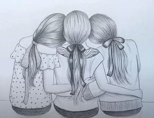 Best Friends Drawing for Beginners