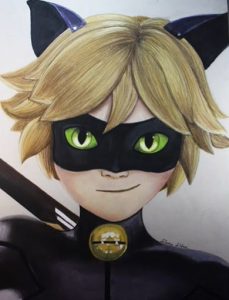 How to Draw Cat Noir from Miraculous step by step