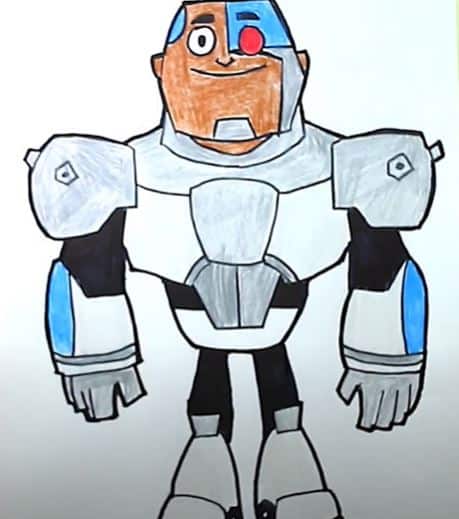 How To Draw Cyborg From Teen Titans